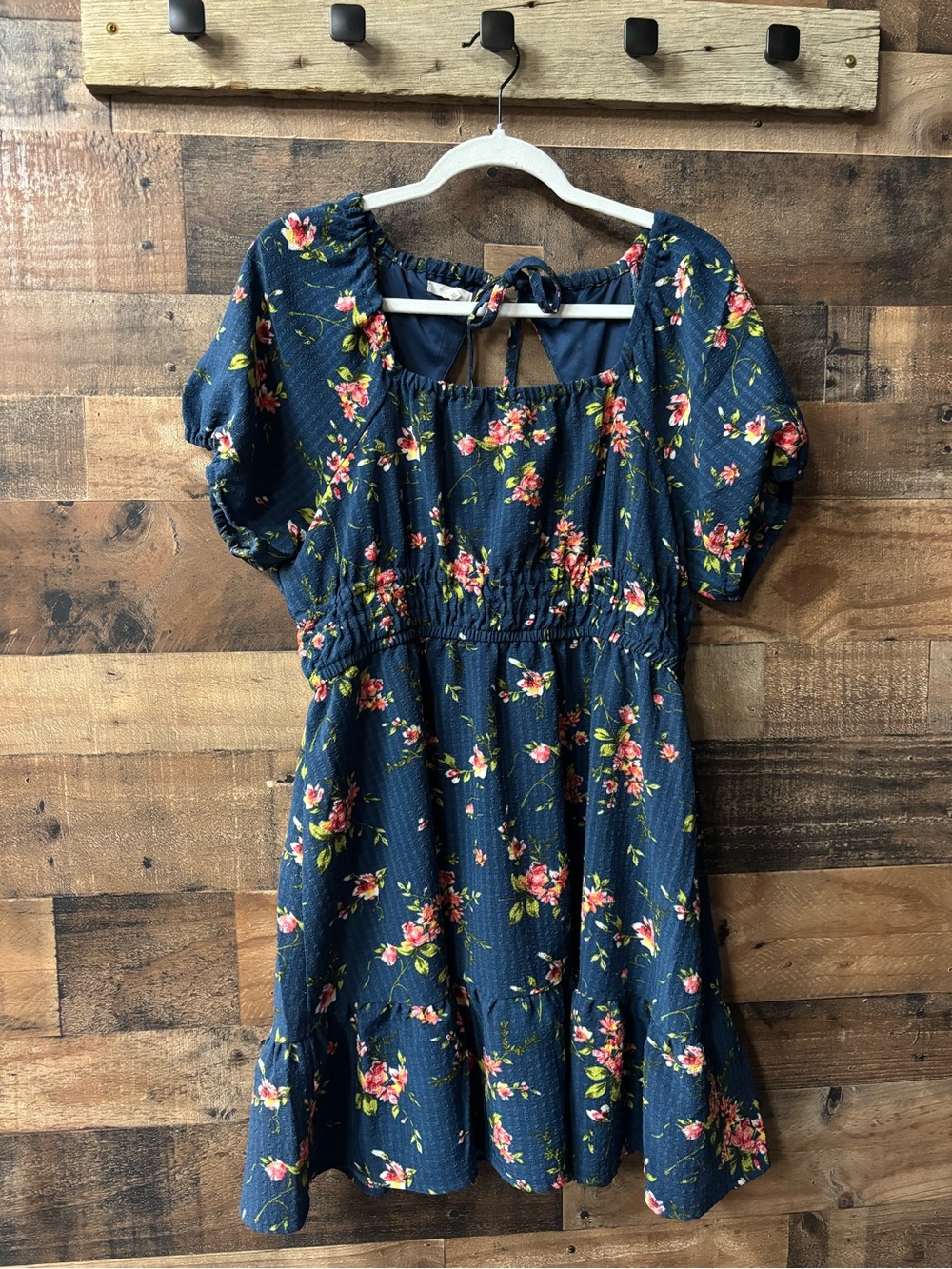 Women's Navy Floral Casual Dress